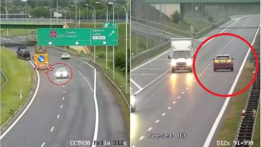 Ekspresówką pod prąd. Taka podróż kosztowała 2,5 tys. zł