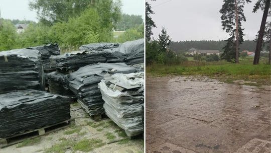 Eternit zniknął z Ciechanek. Niebezpieczny odpad wywieziono z terenu parku krajobrazowego
