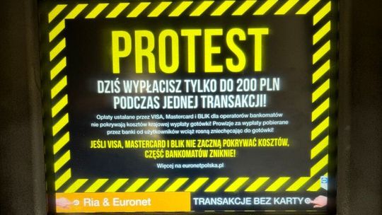 Euronet protestuje. Dziś z bankomatu jednorazowo wypłacisz tylko 200 zł