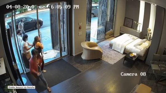 Fala uderzeniowa niszczy sklep meblowy w Bejrucie. Dramatyczne nagranie z kamer monitoringu