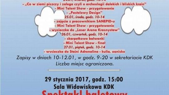 Ferie 2017 z Krasnostawskim Domem Kultury