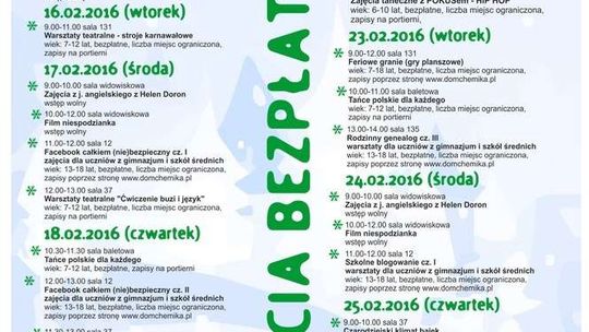 Ferie w Puławach. Propozycje Domu Chemika, MOSiR i PPN-T