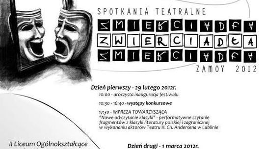 Festiwal teatralny \"Zwierciadła” w II LO (program)