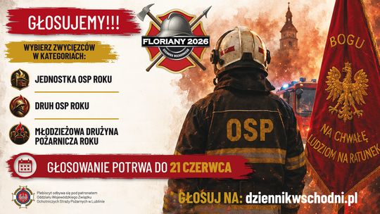 Grafika promująca plebiscyt - Floriany 2026 Dziennika Wschodniego