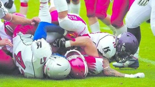 Futbol amerykański: Arena Lublin szczęśliwa dla Polaków, ale pusta (zdjęcia)