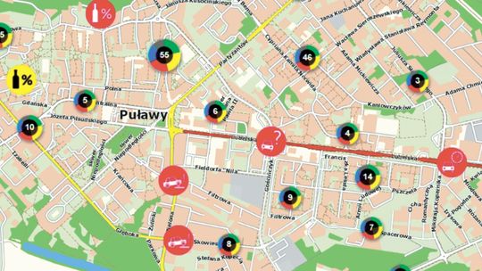 Gdzie piją, a gdzie się ścigają w Puławach? Policyjna mapa zagrożeń bezpieczeństwa