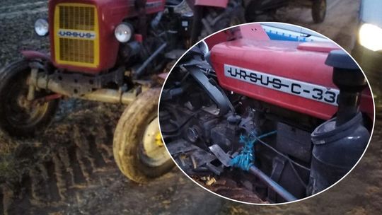 Geniusz techniki z gminy Serniki. Stary ursus powiązany sznurkiem