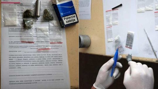 Głośno imprezowali w piwnicy. Mieli marihuanę i amfetaminę