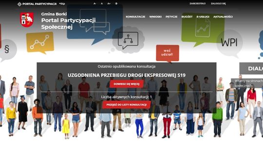 Gmina Borki komunikuje się z obywatelami na Portalu Partycypacji Społecznej