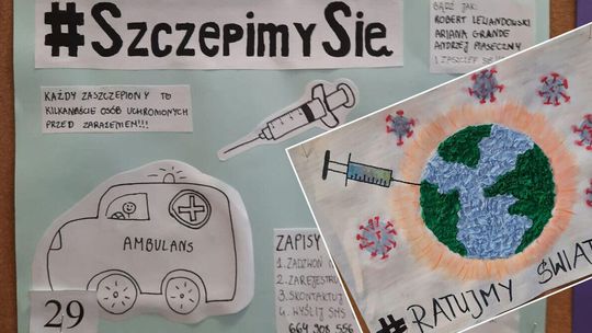 Gmina, gdzie najmniej osób się szczepi. Dzieci zachęcają plakatami