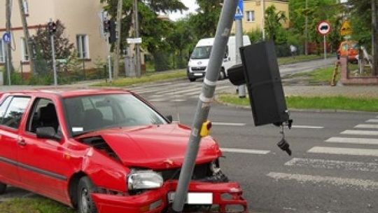 Golfem w sygnalizator, światła w pieszego