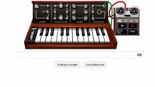 Google doodle w rocznicę urodzin Roberta Mooga