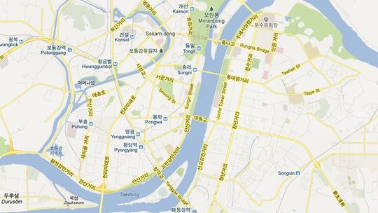 Google opublikował wirtualną mapę Korei Północnej