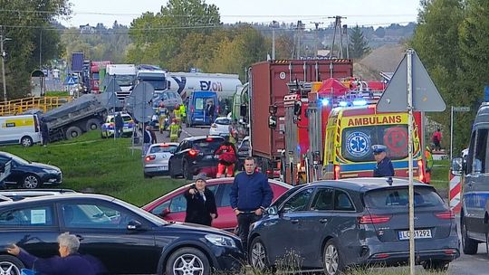 Hamulec zawiódł, auta posypały się jak domino. Karambol w Horodyszczu-Kolonii