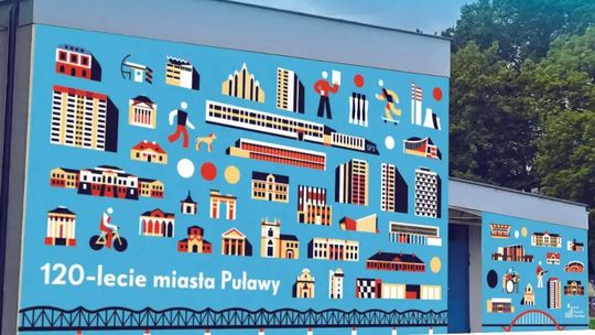 Hotel, most i rowerzysta. Puławy czekają na kolejny mural