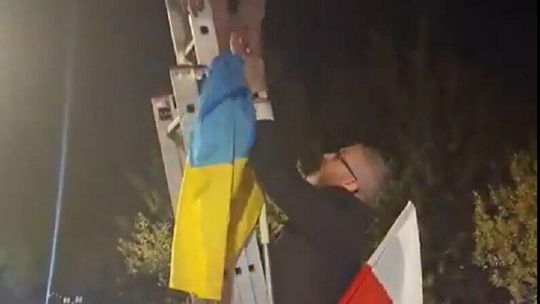 Incydent z flagą Ukrainy. Trzech mężczyzn z zarzutami 