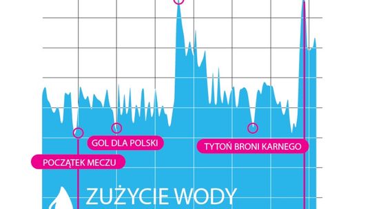 Jak gol ucisza spłuczki. Zużycie wody podczas meczu (infografika)