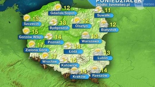 Jaka będzie pogoda w poniedziałek w Lubelskiem?