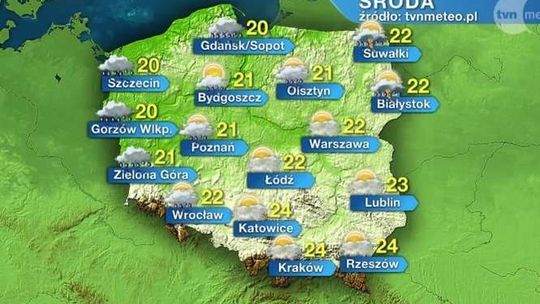 Jaka będzie pogoda w środę?