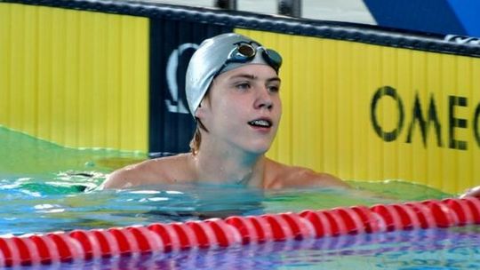 Jan Świtkowski ze Skarpy Lublin zdobył złoty medal MP w Poznaniu na 100 m stylem zmiennym