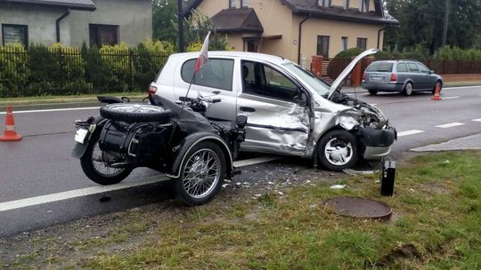 Janów Lubelski: Zderzenie samochodu z motocyklem [zdjęcia]