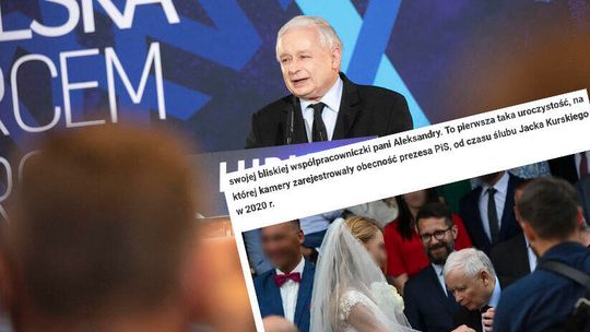 Jarosław Kaczyński na ślubie i weselu w Lublinie. Panna młoda pracuje w biurze PiS