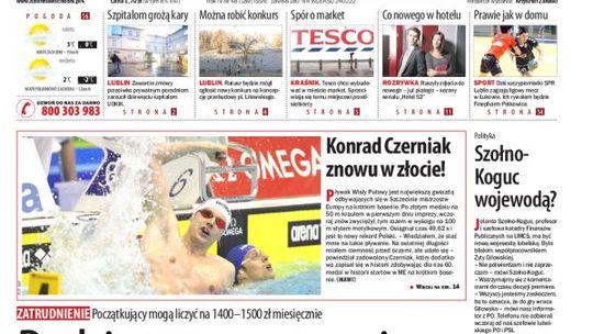 Jedynka Dziennika Wschodniego z 10 grudnia 2011