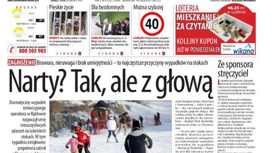 Jedynka Dziennika Wschodniego z 11 lutego 2012 roku