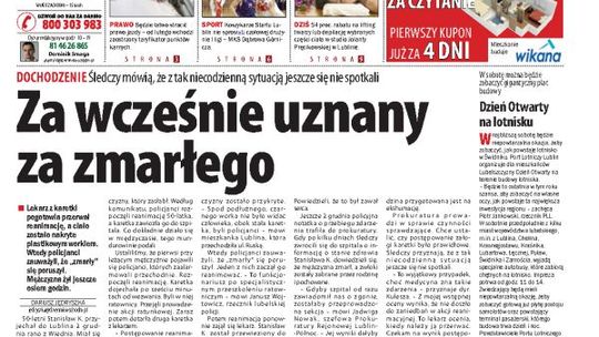 Jedynka Dziennika Wschodniego z 12 grudnia 2011