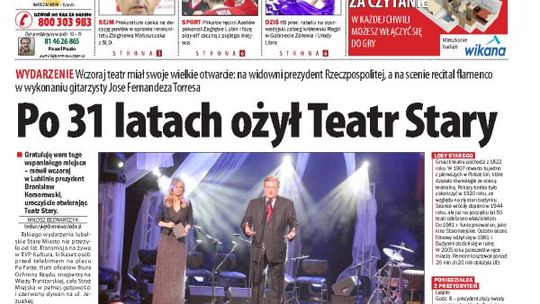 Jedynka Dziennika Wschodniego z 12 marca 2012