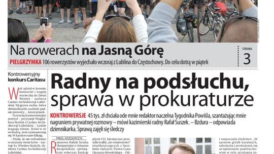 Jedynka Dziennika Wschodniego z 17 lipca 2013