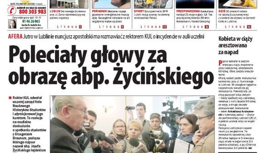 Jedynka Dziennika Wschodniego z 17 maja 2011 roku