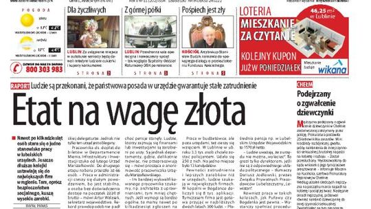 Jedynka Dziennika Wschodniego z 17 marca 2012