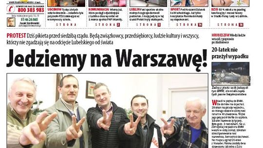 Jedynka Dziennika Wschodniego z 18 stycznia 2011 r.