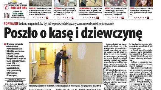 Jedynka Dziennika Wschodniego z 2 grudnia 2011 r.