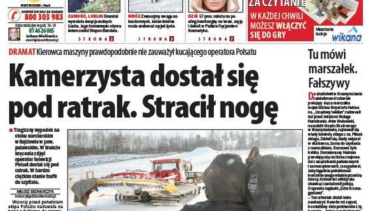 Jedynka Dziennika Wschodniego z 2 lutego 2012 r.