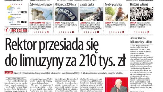 Jedynka Dziennika Wschodniego z 21 lipca 2012