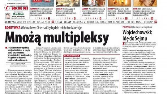 Jedynka Dziennika Wschodniego z 21 stycznia 2011 roku