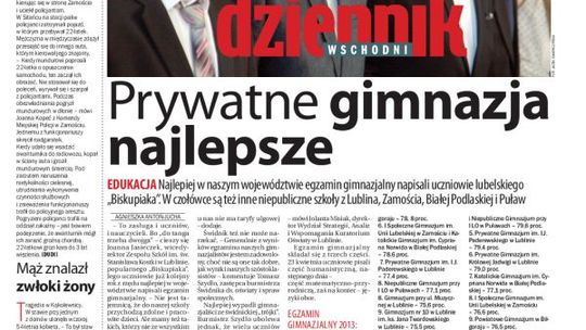 Jedynka Dziennika Wschodniego z 25 czerwca 2013