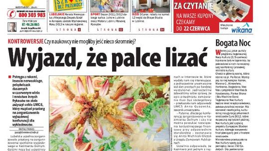 Jedynka Dziennika Wschodniego z 25 maja 2012