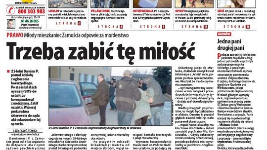 Jedynka Dziennika Wschodniego z 25 października 2011 r.