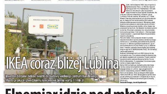 Jedynka Dziennika Wschodniego z 25 sierpnia 2012