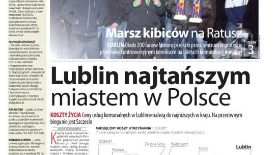 Jedynka Dziennika Wschodniego z 27 listopada 2012