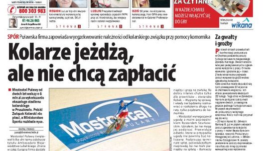 Jedynka Dziennika Wschodniego z 27 lutego 2012 