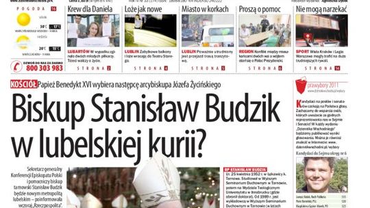 Jedynka Dziennika Wschodniego z 27 sierpnia 2011 roku