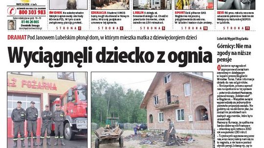 Jedynka Dziennika Wschodniego z 29 czerwca 2011 r.