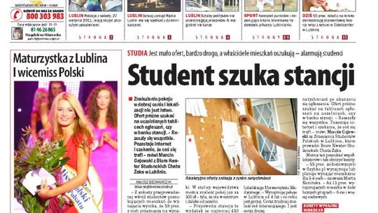 Jedynka Dziennika Wschodniego z 29 sierpnia 2011 roku