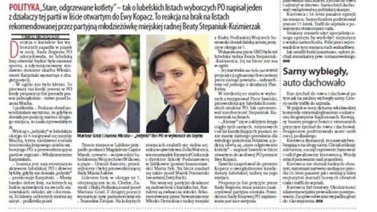 Jedynka Dziennika Wschodniego z 3 sierpnia 2015 r.