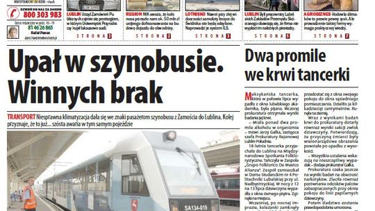 Jedynka Dziennika Wschodniego z 31 lipca 2012 r.