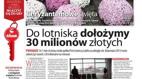 Jedynka Dziennika Wschodniego z 31 października 2013